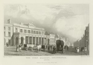 The Corn Market, Colchester, Essex by William Henry Bartlett