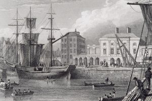 The Custom House, Limerick, Ireland in the 1830s, from 