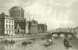 The Four Law Courts, Dublin by William Henry Bartlett