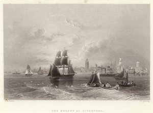 The Mersey at Liverpool by William Henry Bartlett