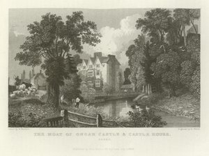 The Moat of Ongar Castle and Castle House, Essex by William Henry Bartlett