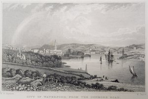 View of Waterford from The Dunmore Road, Ireland, engraved by W. Taylor by William Henry Bartlett