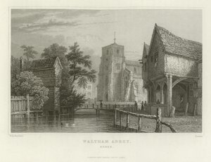 Waltham Abbey, Essex by William Henry Bartlett