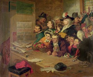 Awaiting News of the Arrest of Robespierre (1758-94) in 1794, 1866 by William Henry Fisk
