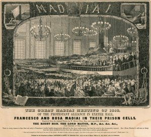 The Great Madiai Meeting of 1853 of the Protestant Alliance in Exeter Hall, London by William Henry Fisk