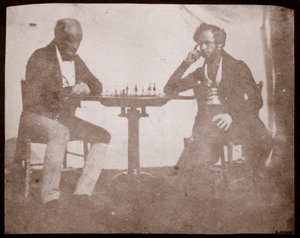 Nicolaas Henneman contemplates his move in a game of chess, September 1841