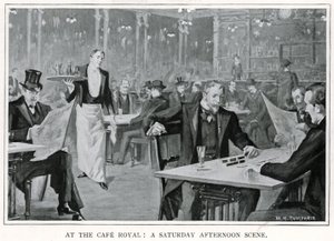 At the Cafe Royal: A Saturday Afternoon Scene, c.1900 by William Henry Humphris