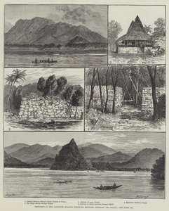 Sketches in the Caroline Islands, disputed between Germany and Spain
