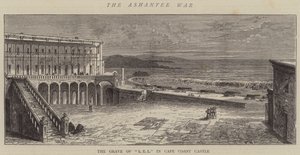 The Ashantee War, the Grave of L E L in Cape Coast Castle by William Henry James Boot