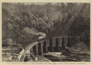 The Gorge of Metlac, and Bridge on the Vera Cruz and Mexico Railway by William Henry James Boot