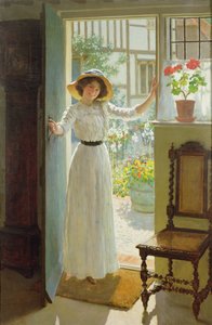By the Cottage Door by William Henry Margetson