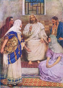 The two sisters, from The Bible Picture Book published by Thomas Nelson, c.1950 by William Henry Margetson