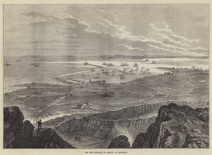 The New Harbour of Refuge at Holyhead by William Henry Pike