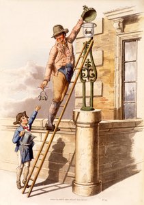 Lamp Lighter, from The Costumes of Great Britain, pub. By Henry Miller, 1805 by William Henry Pyne