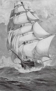 Tea-Clippers Racing from China for the Thames by William Heysham (after) Overend