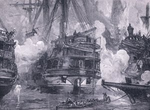 The Battle of Navarino AD 1828 by William Heysham (after) Overend