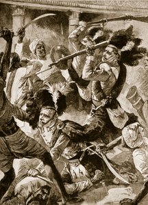 The Second Relief of Lucknow, November 1857 by William Heysham (after) Overend
