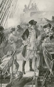 Admiral Rodney Directs the Battle on Board the Formidable by William Heysham Overend