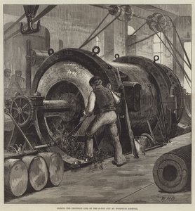 Boring the Trunnion Coil of the 81-Ton Gun at Woolwich Arsenal