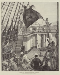 Capture of a Devil-Fish, Hoisting Him Overboard by William Heysham Overend
