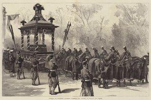 Funeral of President Garfield, Funeral Car Waiting to Receive the Coffin