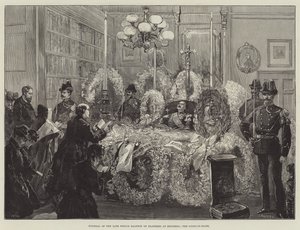 Funeral of the late Prince Baldwin of Flanders at Brussels, the Lying-in-State