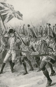 General Wolfe is Mortally Wounded as he Leads the Charge on the Plains of Abraham