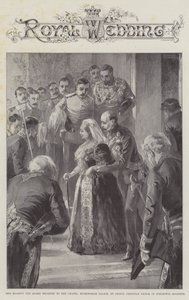 Her Majesty the Queen escorted to the Chapel, Buckingham Palace, by Prince Christian Victor of Schleswig-Holstein