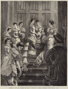 Marriage of His Royal Highness the Duke of Connaught at Windsor, Bridesmaids waiting for the Bride