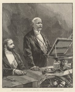 Meeting of the Royal Geographical Society, Monday, 5 May, in the Royal Albert Hall, Mr Stanley Speaking