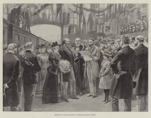 Reception of Lord Salisbury at Belfast Railway Station
