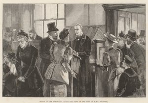 Scene at the Admiralty after the News of the Loss of HMS Victoria