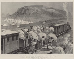 The Advance Towards Dongola, the Fortified Camp at Sarras, Crowning a Hill on the Bank of the Nile