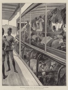 The Advance towards Dongola, the Troop-Deck of a Nile Steamer