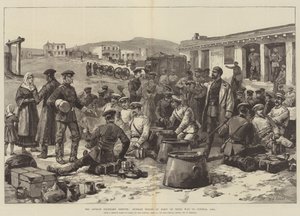 The Afghan Boundary Dispute, Russian Troops at Baku on their Way to Central Asia by William Heysham Overend