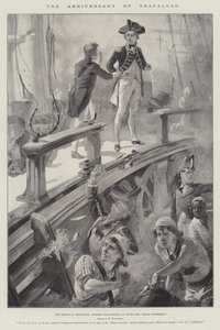 The Anniversary of Trafalgar, the Battle of Trafalgar, Admiral Collingwood on Board the Royal Sovereign