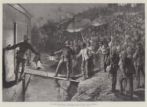 The Burmah Expedition, Departure of King Theebaw from Mandalay by William Heysham Overend