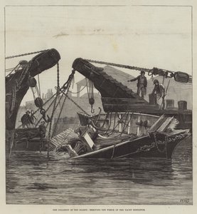 The Collision in the Solent, Removing the Wreck of the Yacht Mistletoe