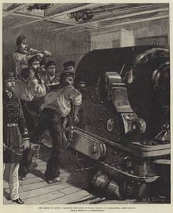 The Crisis in Egypt, training the Guns of HMS Sultan at Alexandria