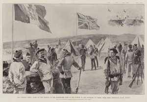 The Eastern Crisis, Scene on the Bastion of the Earthwork Fort of the Powers in the Outskirts of Canea, with their Respective Flags flying