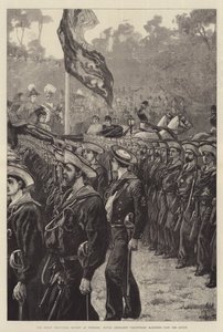 The Great Volunteer Review at Windsor, Naval Artillery Volunteers Marching Past the Queen
