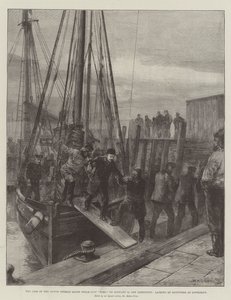 The Loss of the North German Lloyd Steam-Ship Elbe, on 30 January, off Lowestoft, Landing of Survivors at Lowestoft by William Heysham Overend