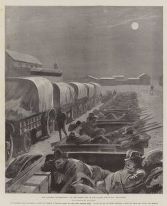 The Matabili Insurrection, on the North Side of the Laager, Buluwayo, Moonlight