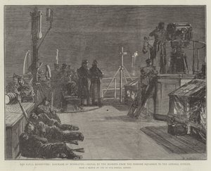 The Naval Manoeuvres, Blockade of Berehaven, Signal by Two Rockets from the Inshore Squadron to the Admiral Outside