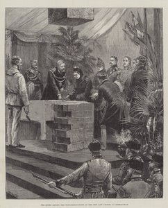 The Queen Laying the Foundation-Stone of the New Law Courts, at Birmingham