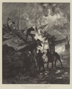 The Railway Accident near Thirsk, a Night Scene