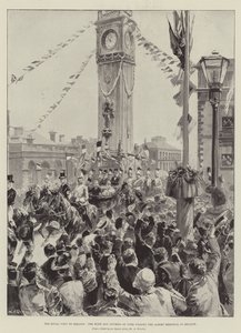 The Royal Visit to Ireland, the Duke and Duchess of York Passing the Albert Memorial in Belfast