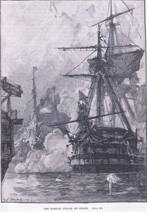 The Russian Attack on Sinope 1853 AD by William Heysham Overend