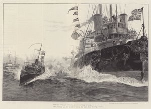 The Sanspareil, Flag-Ship of Sir Michael Culme-Seymour, in the Mediterranean by William Heysham Overend