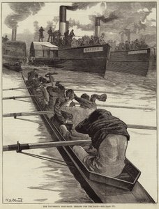 The University Boat-Race, peeling for the Race